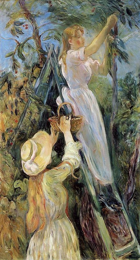 The Cherry Picker #1 Painting by Berthe Morisot