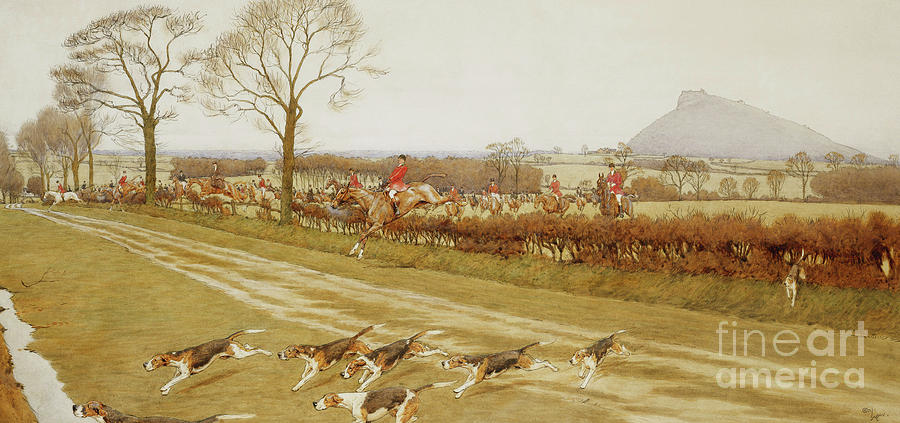 The Cheshire - Away from Tattenhall Painting by Cecil Charles Windsor Aldin