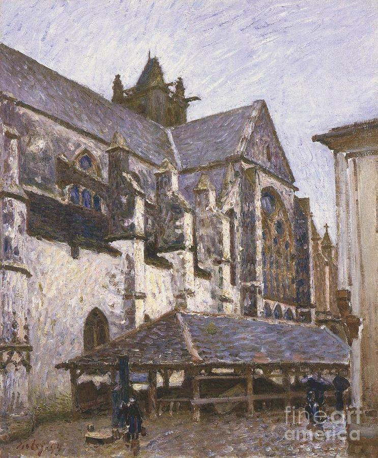 The Church at Moret #2 Painting by MotionAge Designs