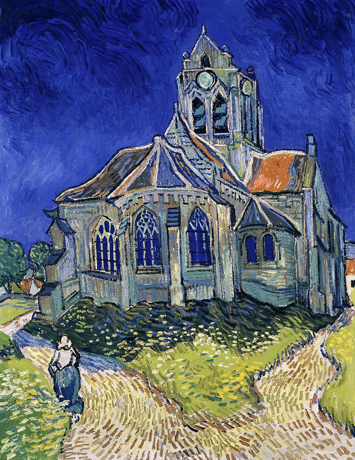 The Church in Auvers-sur-Oise, View from the Chevet #4 Painting by Vincent van Gogh