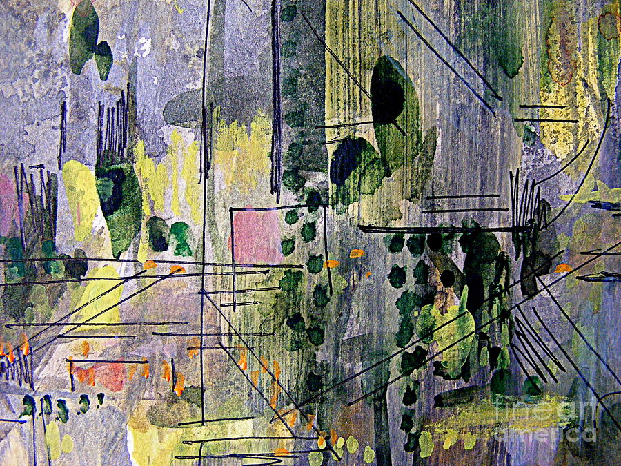 Lavender Painting - The City #1 by Nancy Kane Chapman