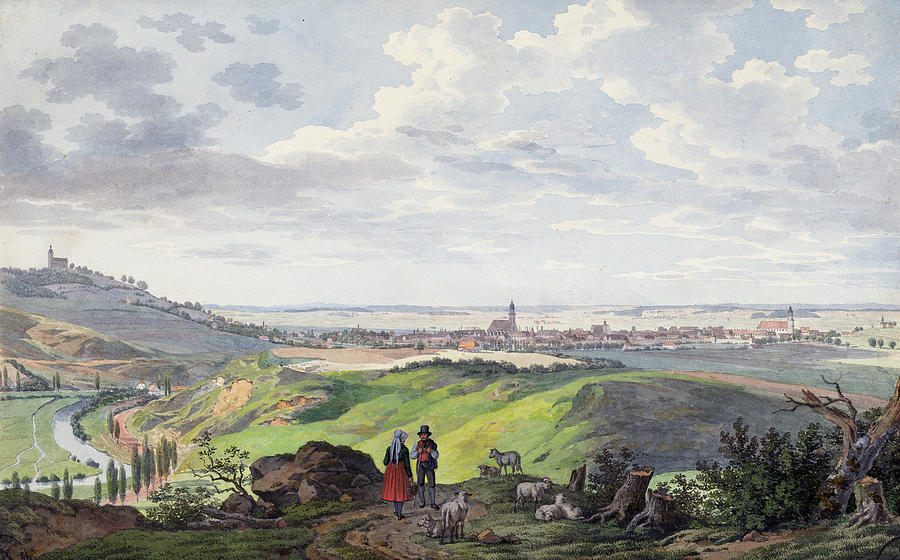 The City of Arnberg in the Oberpfalz #1 Painting by Carl Heinzmann