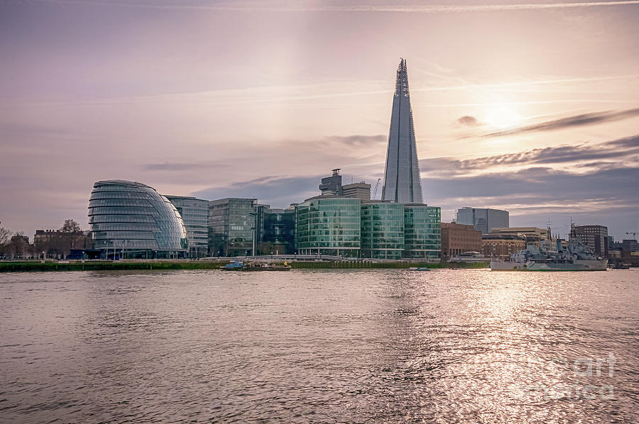 The City over the River Thames - sunset #1 Photograph by Mariusz Talarek