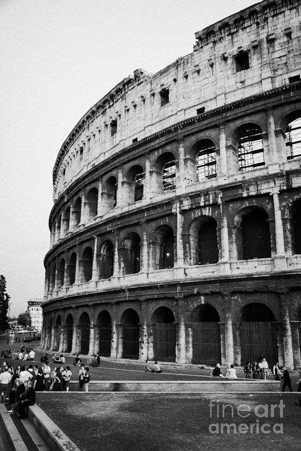 Architecture Photograph - The Colosseum at dusk Rome Lazio Italy #1 by Joe Fox