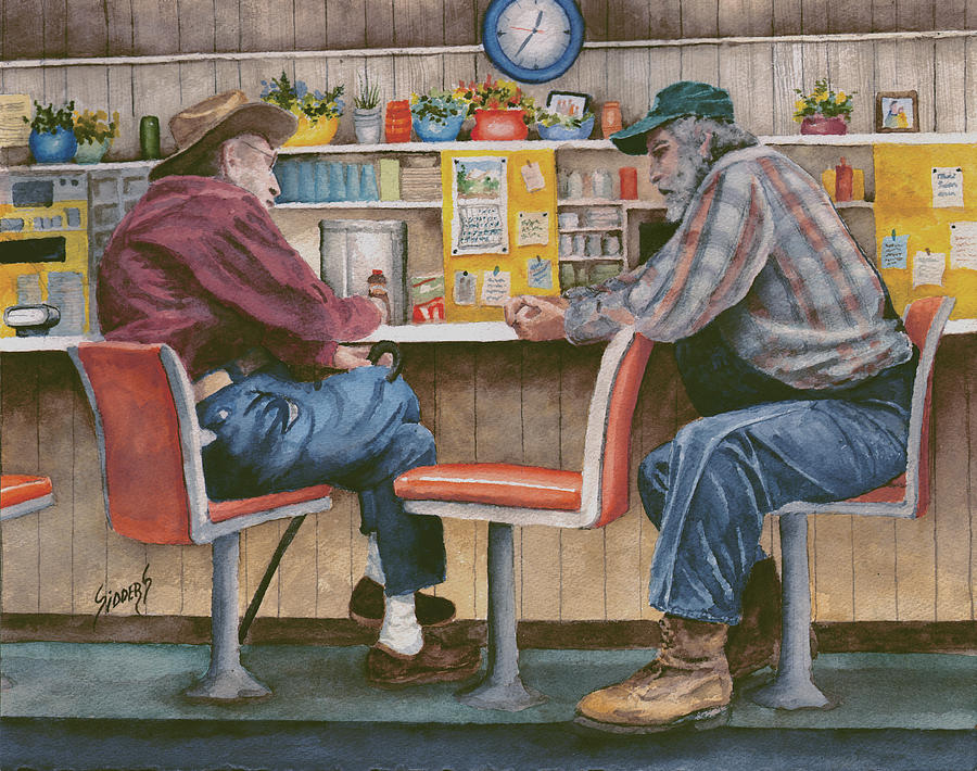 The Conversation #1 Painting by Sam Sidders