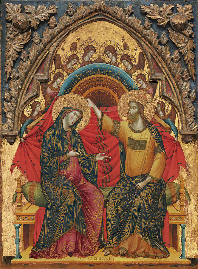 The Coronation Of The Virgin #1 Painting by Paolo Veneziano