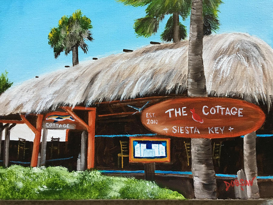 The Cottage On Siesta Key #1 Painting by Lloyd Dobson