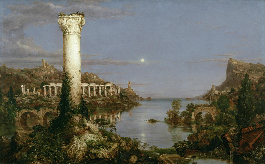 Thomas Cole Painting - The Course of Empire, Desolation #1 by Thomas Cole