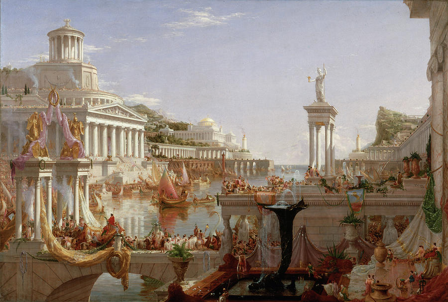 Thomas Cole Painting - The Course of Empire, The Consummation of Empire #1 by Thomas Cole