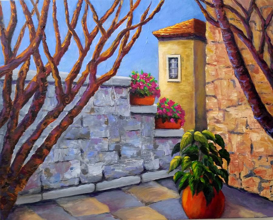 The Courtyard #2 Painting by Rosie Sherman