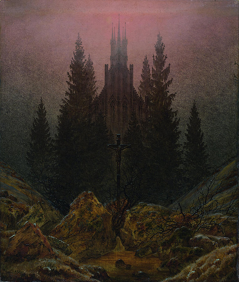 The Cross In The Mountains Painting by Caspar David Friedrich