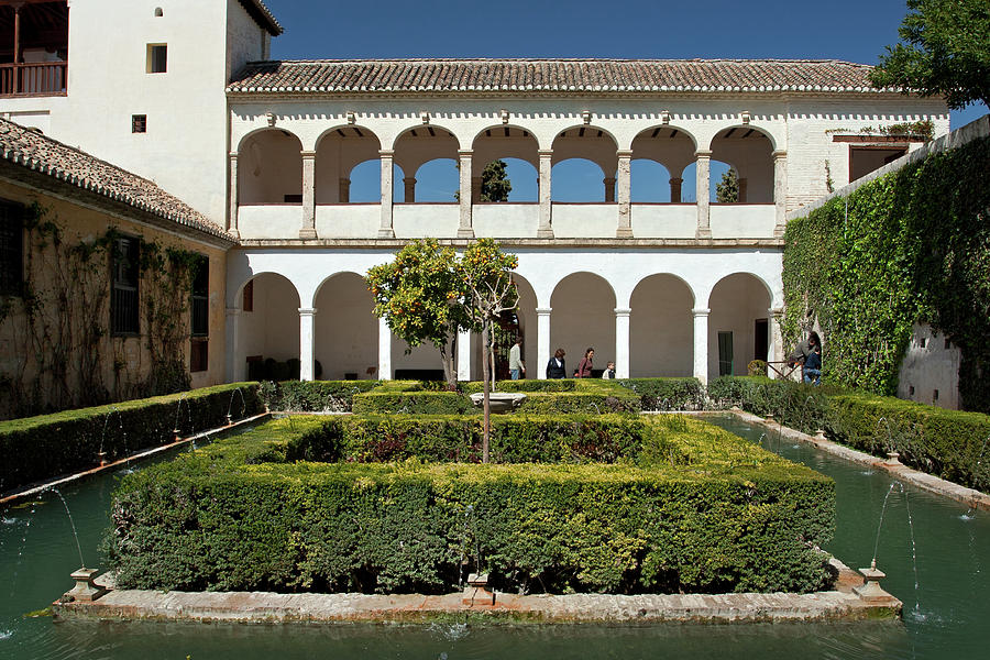 The Cypress Courtyard in Generalife #1 Photograph by Aivar Mikko