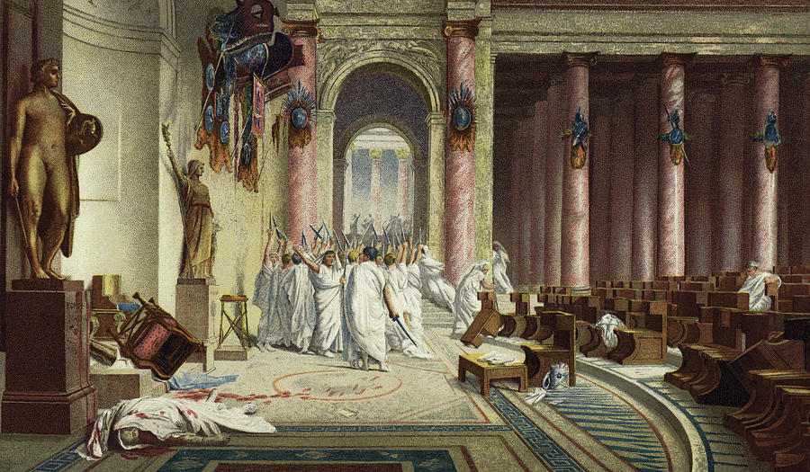 The Death of Caesar Painting by Jean Leon Gerome