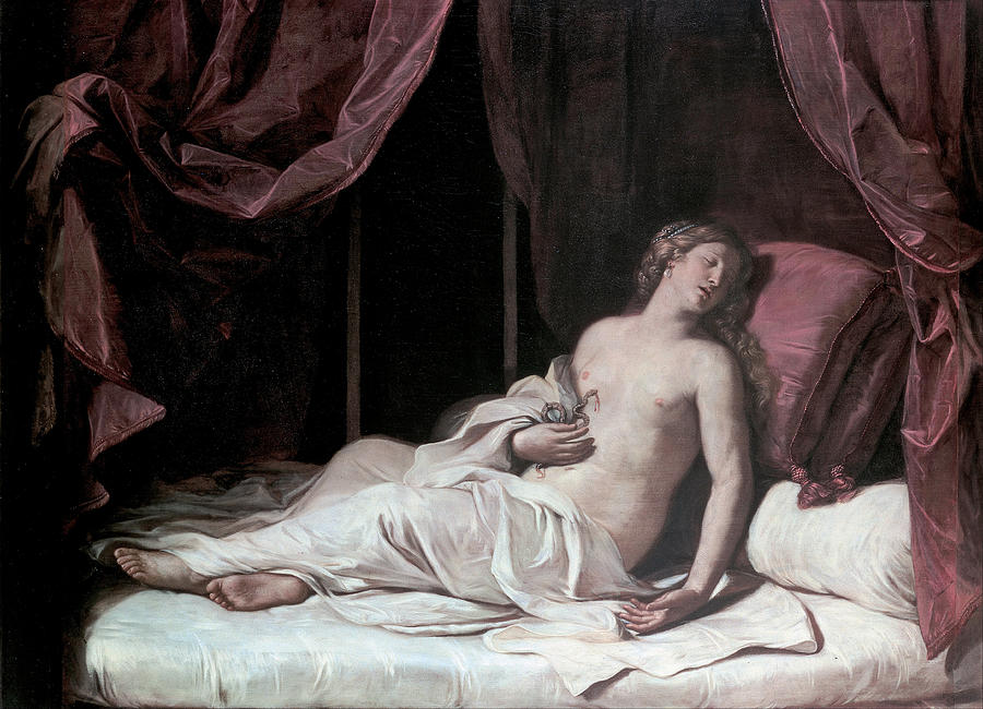 The Death of Cleopatra #3 Painting by Guercino