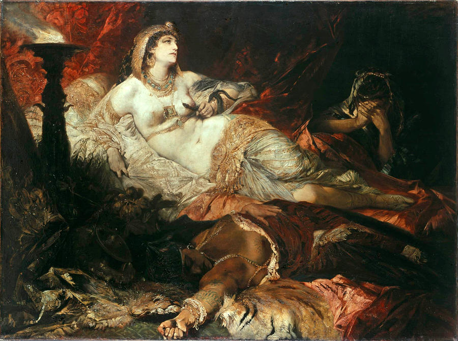 The Death of Cleopatra #1 Painting by Hans Makart