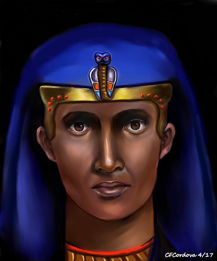 Egyptian Pharaoh Digital Art by Carmen Cordova