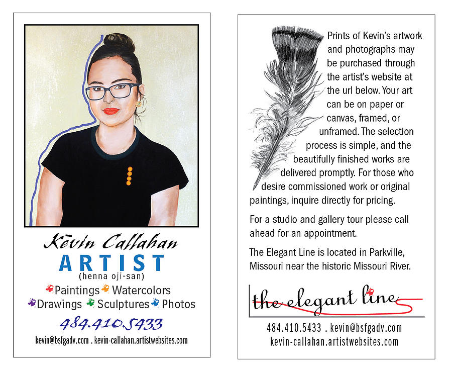 The Elegant Line Business Card #1 Digital Art by Kevin Callahan