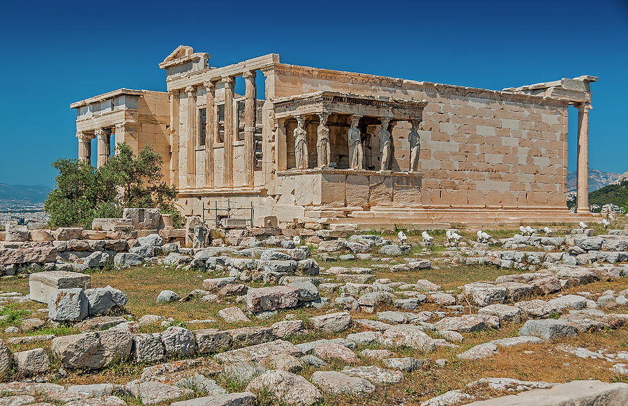 The Erechtheum on the Acropolis, Athens, Greece Photograph by Tom Zeman ...