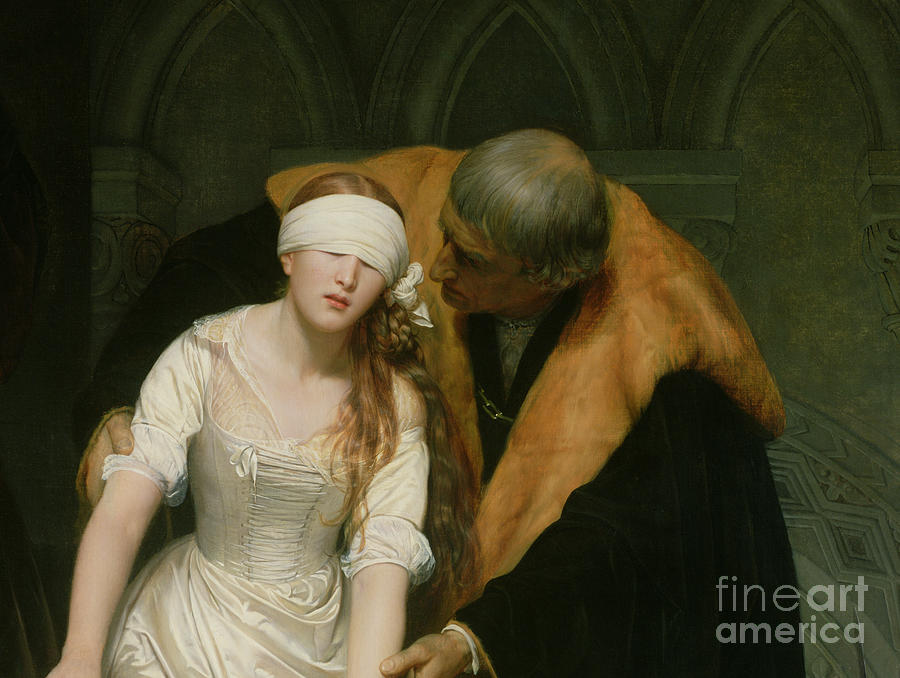 Hippolyte Delaroche Painting - The Execution of Lady Jane Grey by Hippolyte Delaroche