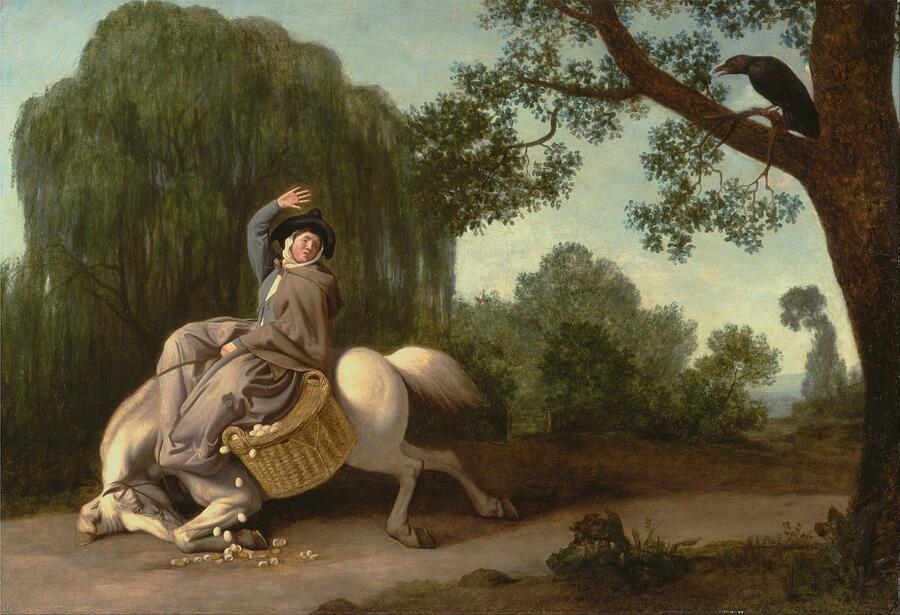 The Farmers Wife and the Raven, from 1786 Painting by George Stubbs