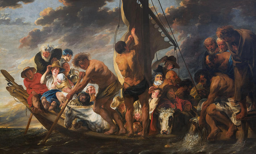 Jacob Jordaens Painting - The Ferry Boat to Antwerp #1 by Jacob Jordaens