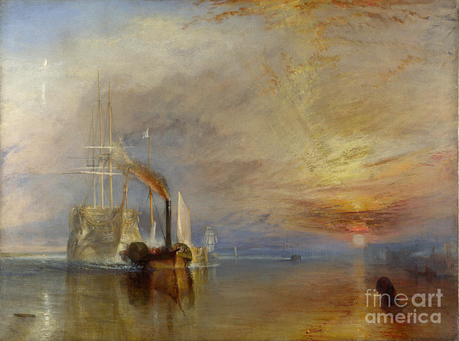 Boat Painting - The Fighting Temeraire 1838 by James Mallord William Turner by Art Anthology