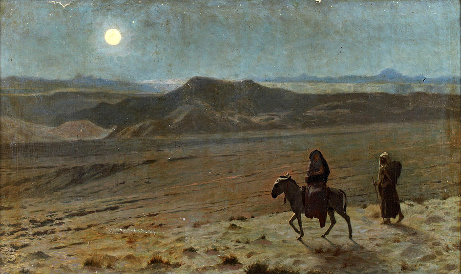 The Flight into Egypt #1 Painting by Jean-Leon Gerome