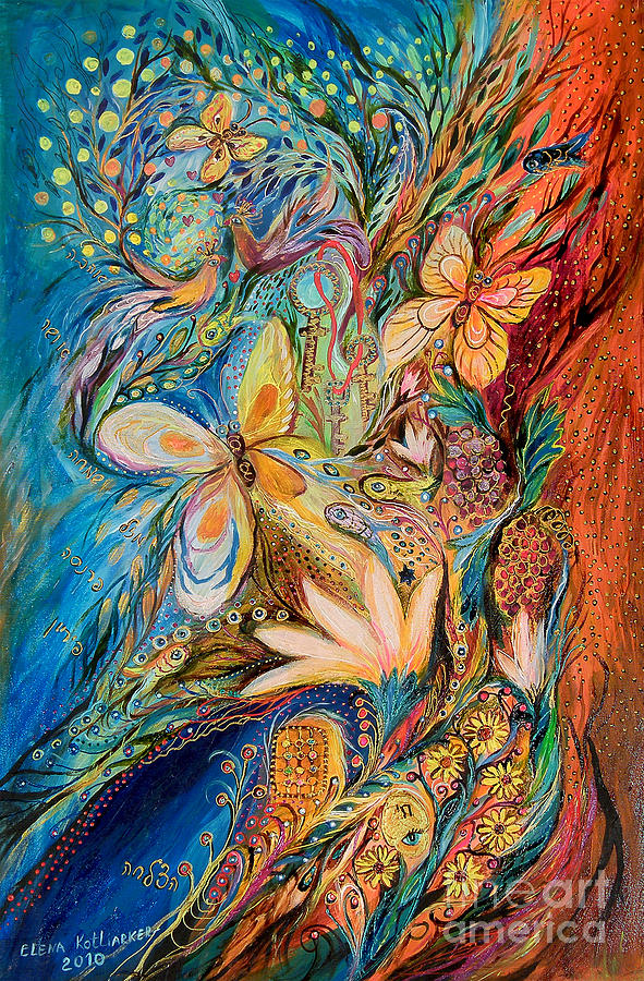 The Flowers and the Fruits #1 Painting by Elena Kotliarker