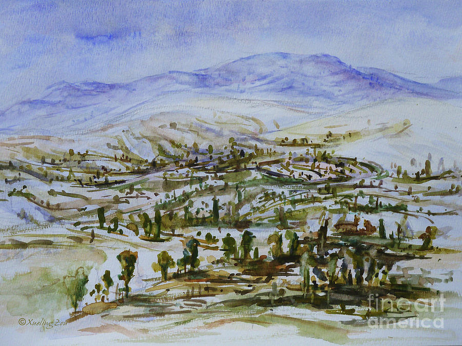 The Foothills #1 Painting by Xueling Zou
