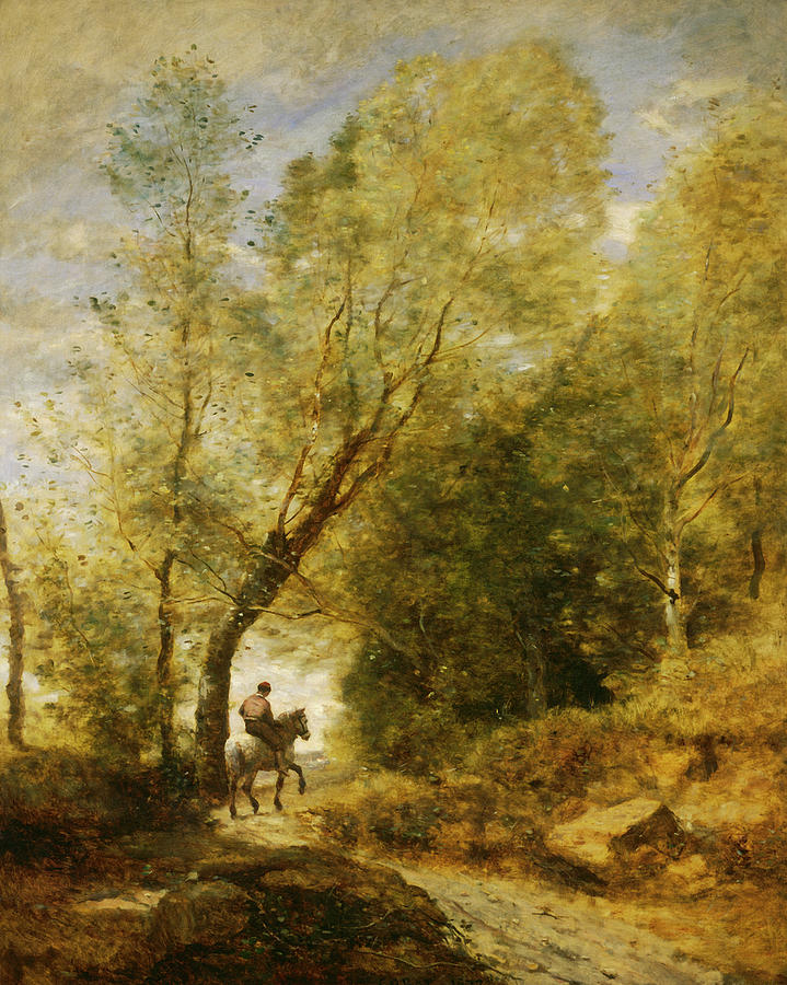 Tree Painting - The Forest of Coubron #1 by Jean Baptiste Camille Corot