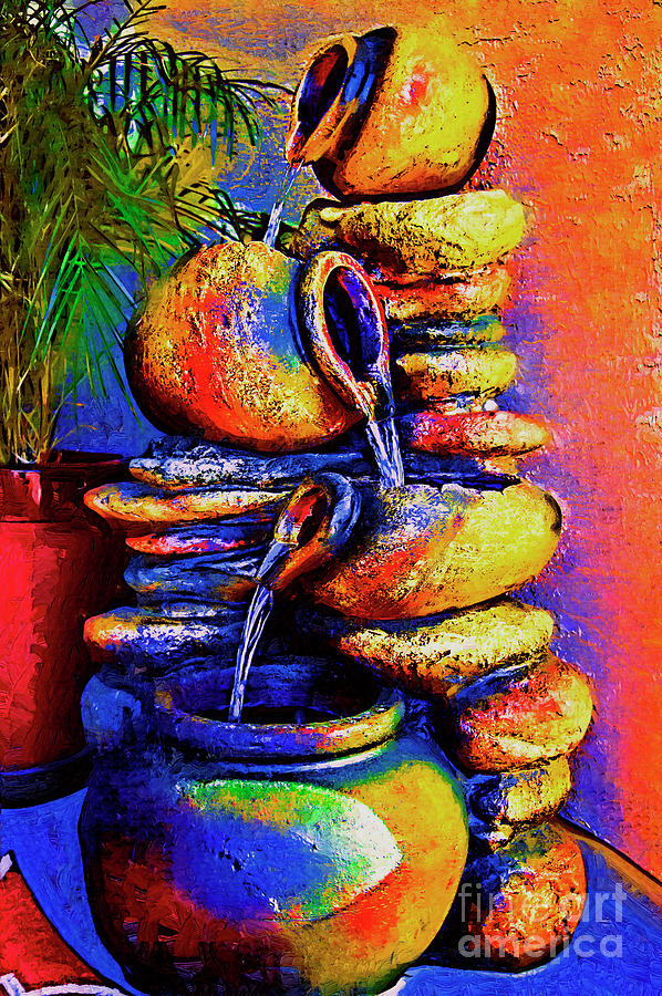 The Fountain Of Pots #1 Digital Art by Kirt Tisdale