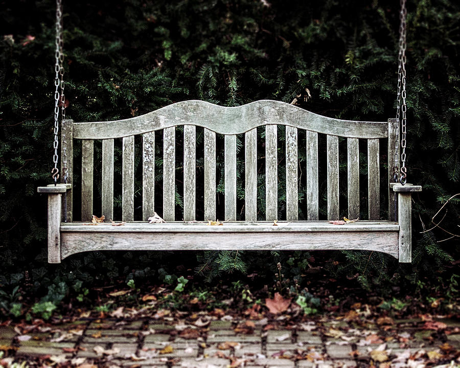 Nature Photograph - The Garden Bench #2 by Lisa R