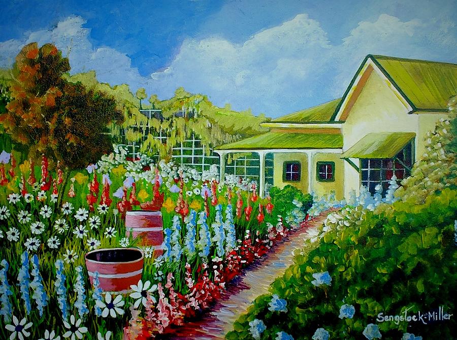 Spring Flowers Painting - The Garden Path #2 by Sandra Sengstock-Miller