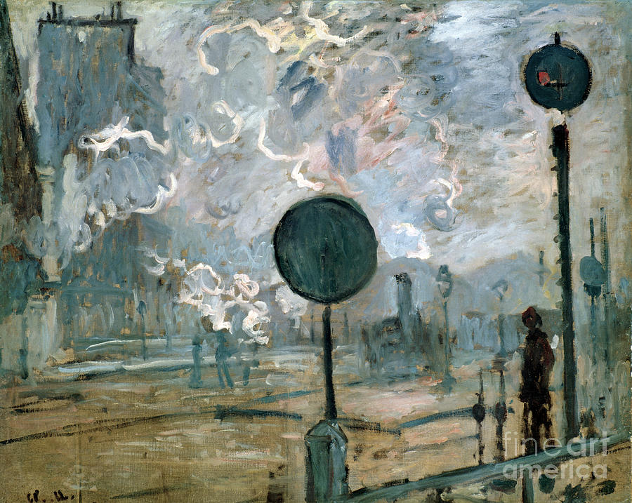 The Gare Saint-Lazare Painting by Claude Monet