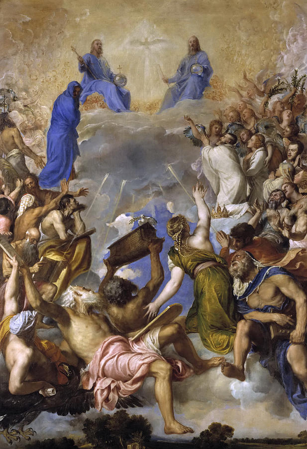 The Glory #1 Painting by Titian