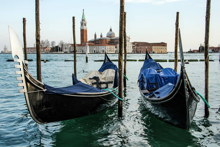 The Gondolas of Venice #1 Photograph by Wolfgang Stocker
