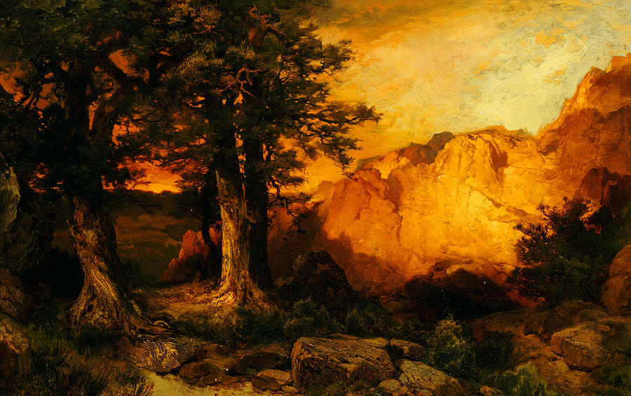 Thomas Moran Painting - The Grand Canyon by Thomas Moran