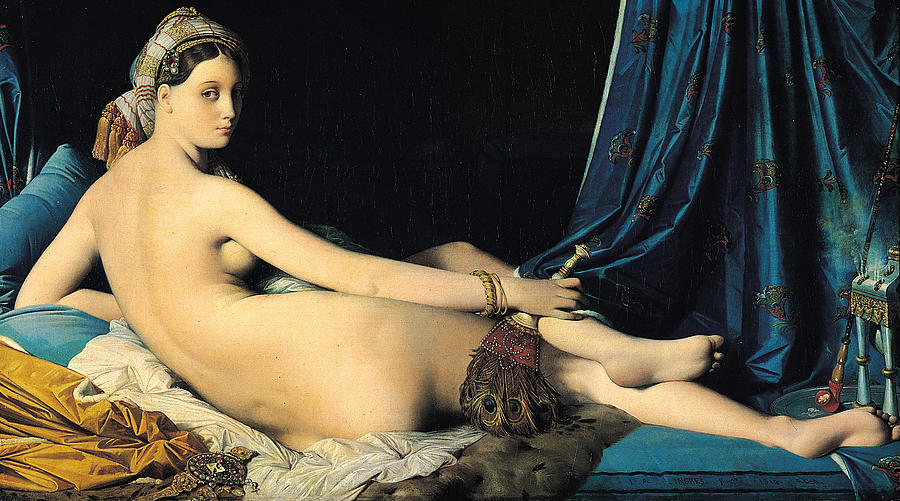 Jean Auguste Dominique Ingres Painting - The Grand Odalisque #1 by Jean Auguste Dominique Ingres
