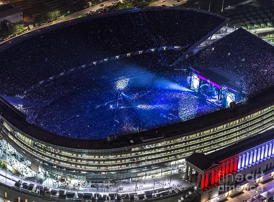 The Grateful Dead at Soldier Field Aerial Photo #14 Photograph by David Oppenheimer