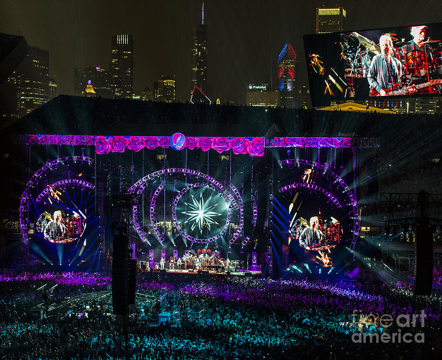 Grateful Dead Photograph - The Grateful Dead at Soldier Field Fare Thee Well #1 by David Oppenheimer
