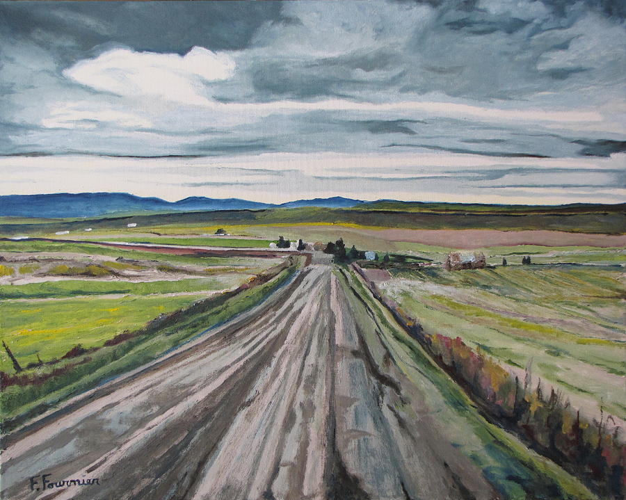 Impressionism Painting - The Gravel Road LaPatrie Quebec Canada #1 by Francois Fournier