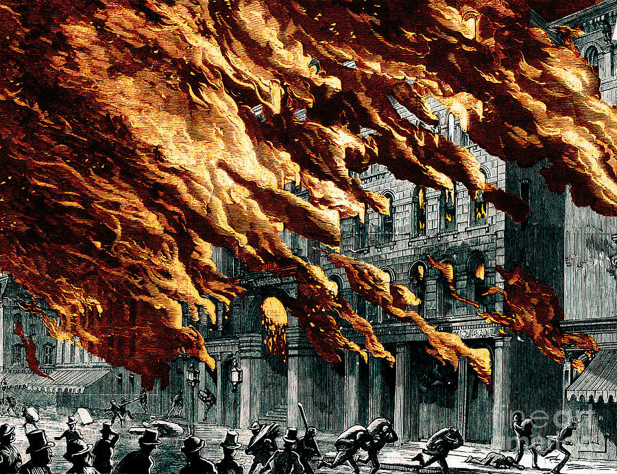 The Great Chicago Fire, 1871 #1 Photograph by Science Source