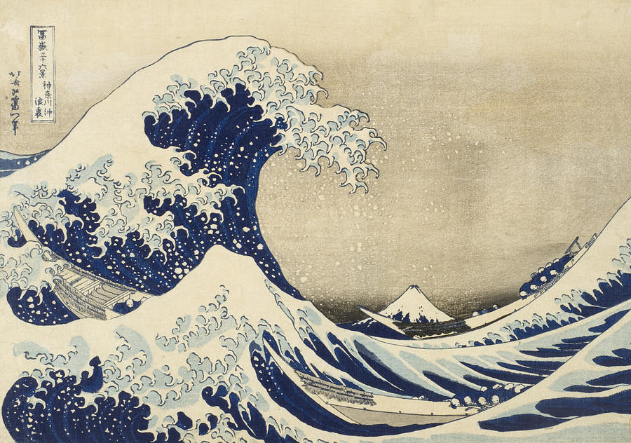 Hokusai Painting - The Great Wave by Katsushika Hokusai