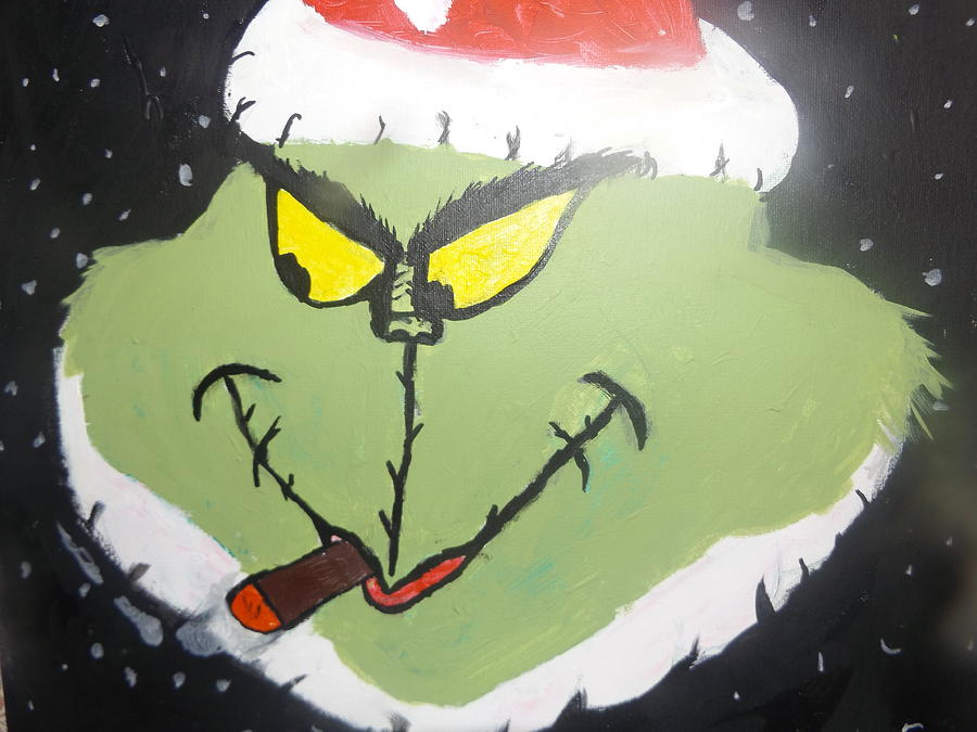 The Grinch Painting - The Grinch #1 by Rob  Tudor