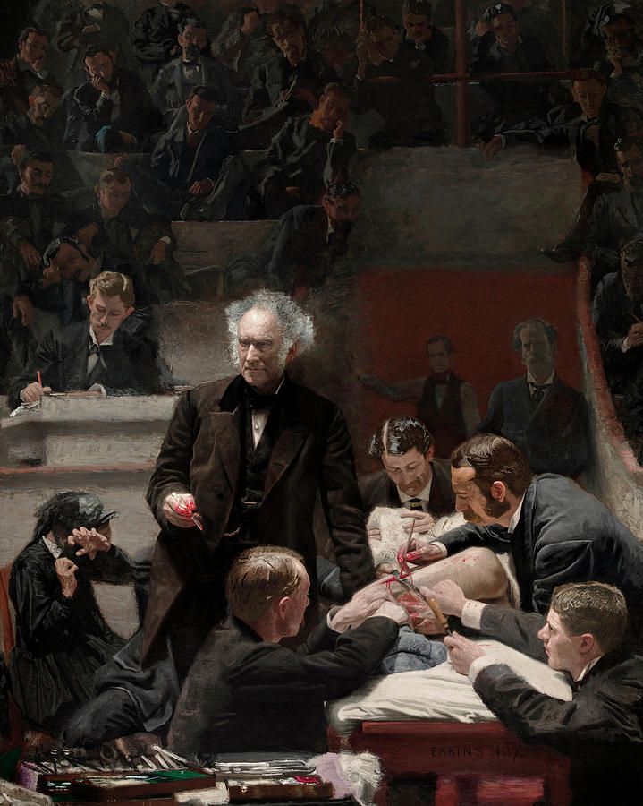 Portrait Painting - The Gross Clinic #1 by Thomas Eakins