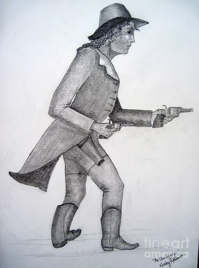 The Gunfighter Drawing by Kathleen Robinson - Fine Art America