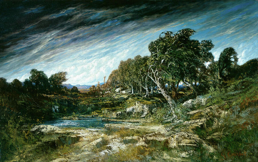 The Gust of Wind, from circa 1865 Painting by Gustave Courbet