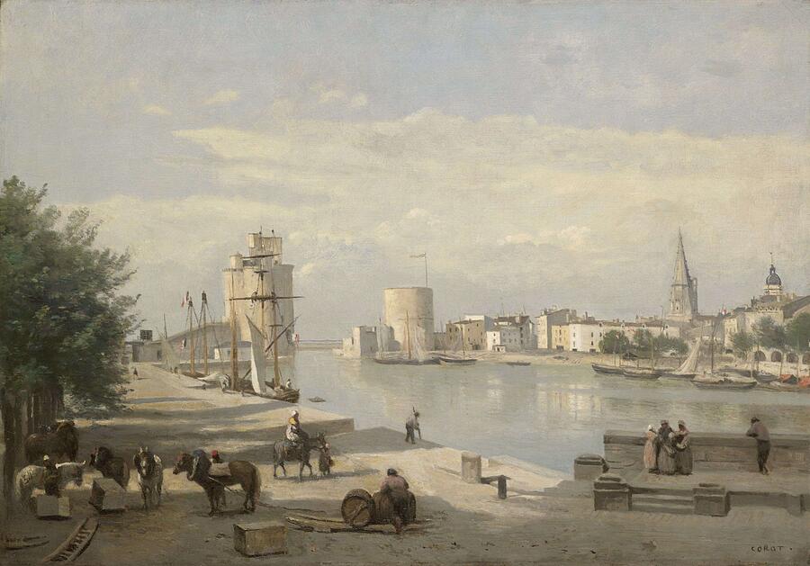 The Harbor of La Rochelle, from 1851 Painting by Jean-Baptiste-Camille Corot