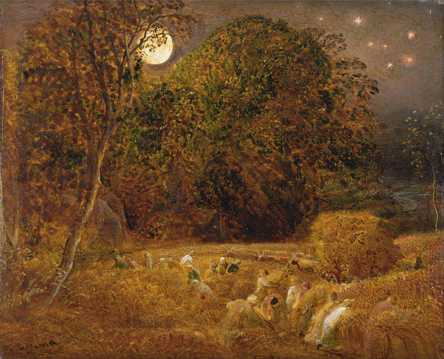 The Harvest Moon #1 Painting by Celestial Images