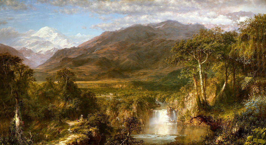 Mountain Painting - The Heart of the Andes #1 by Frederick Edwin Church